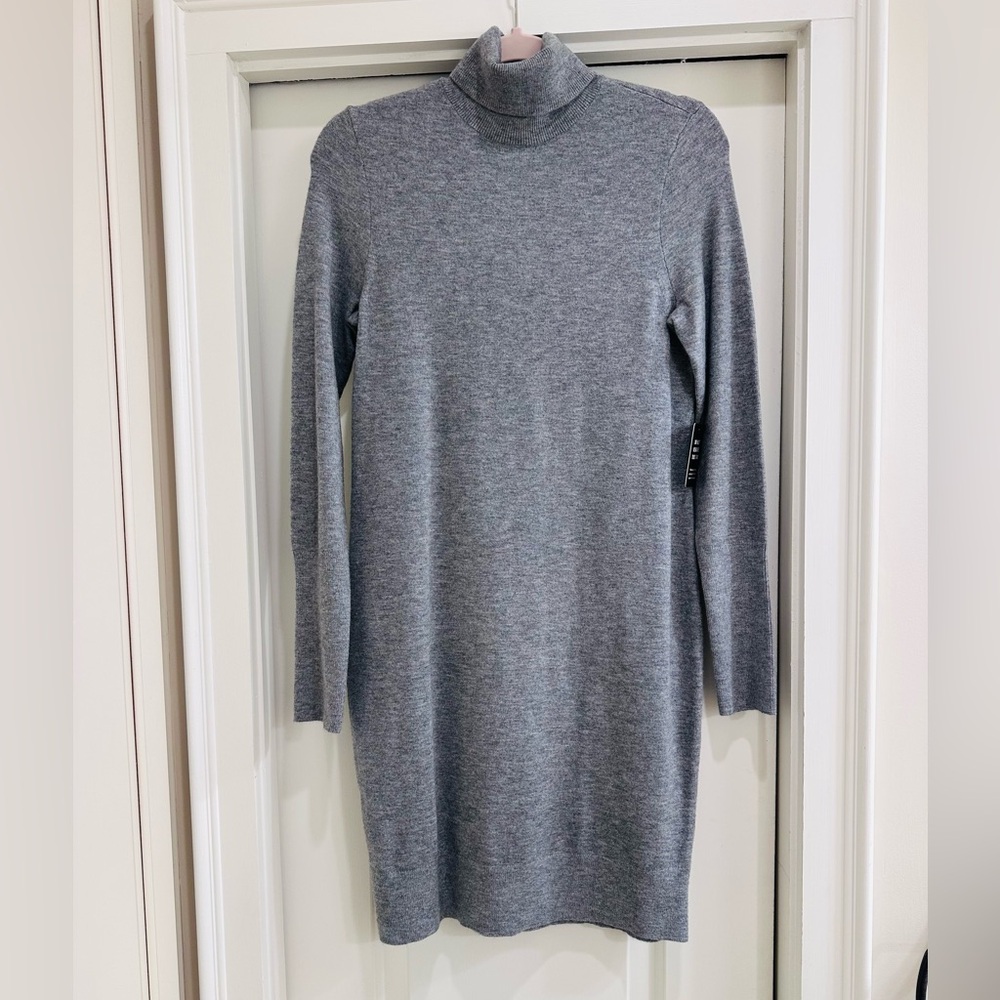 Express Gray Turtleneck Sweater Dress